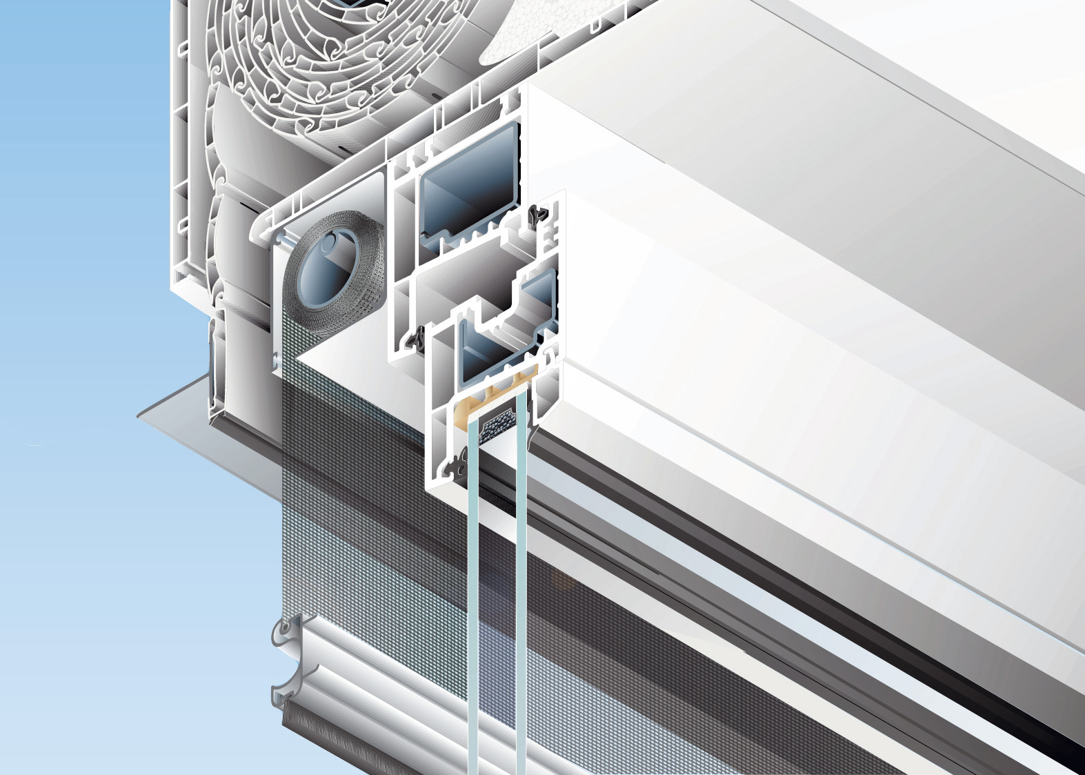 Comparativa entre doble y triple acristalamiento mostrando capas de vidrio y cámara de gas