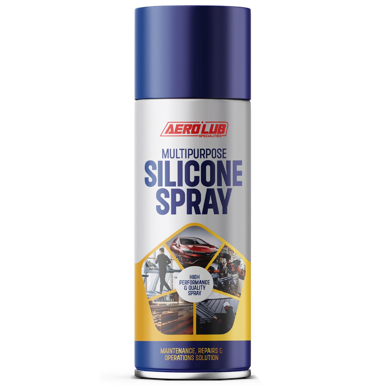 Aplicación puntual de spray de silicona seca sobre el perfil de deslizamiento